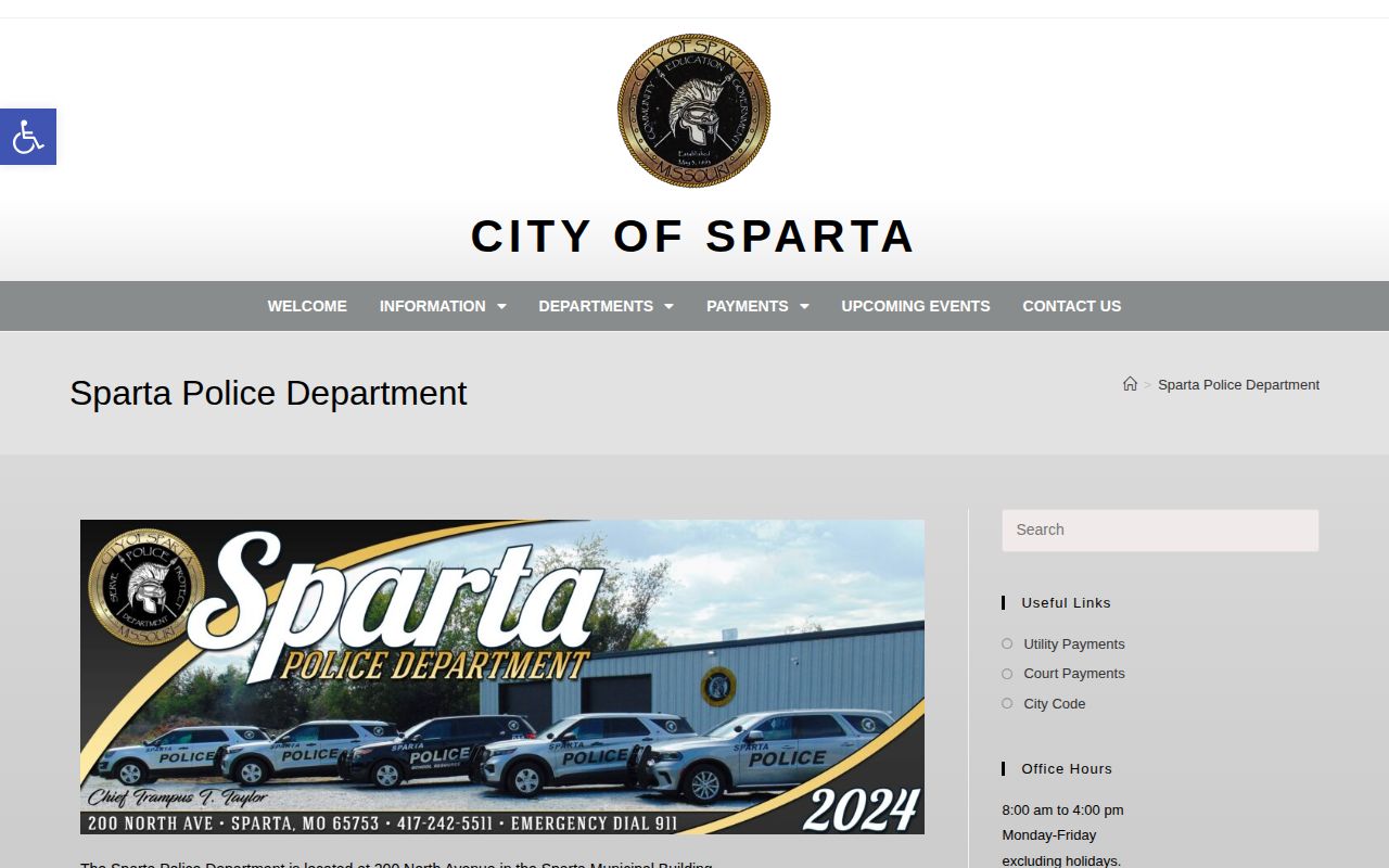 Christian County Sparta Police arrest-record contact and dispatch information