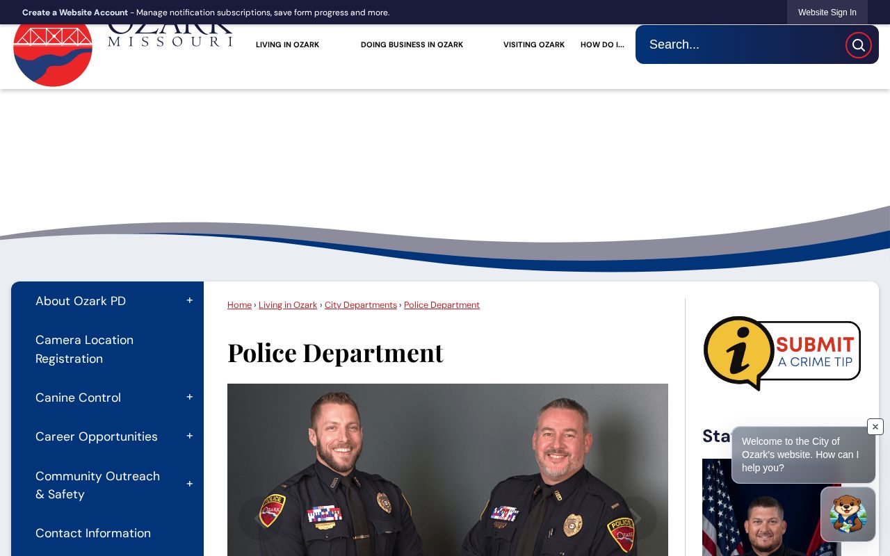 Christian County Ozark Police arrest contact and dispatch information